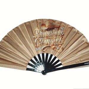 Rhinestone Cowgirl Hand Fan